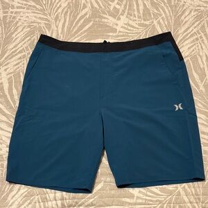 Hurley Teal and Black Athletic Shorts